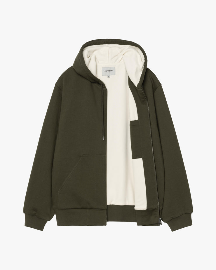 Carhartt WIP Active Sweat Jacket - Olive Stone Washed