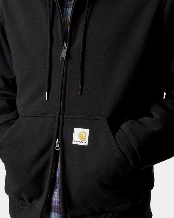 Carhartt WIP Active Sweat Jacket - Black Stone Washed | Carhartt WIP Jackets & Coats | JEANSTORE