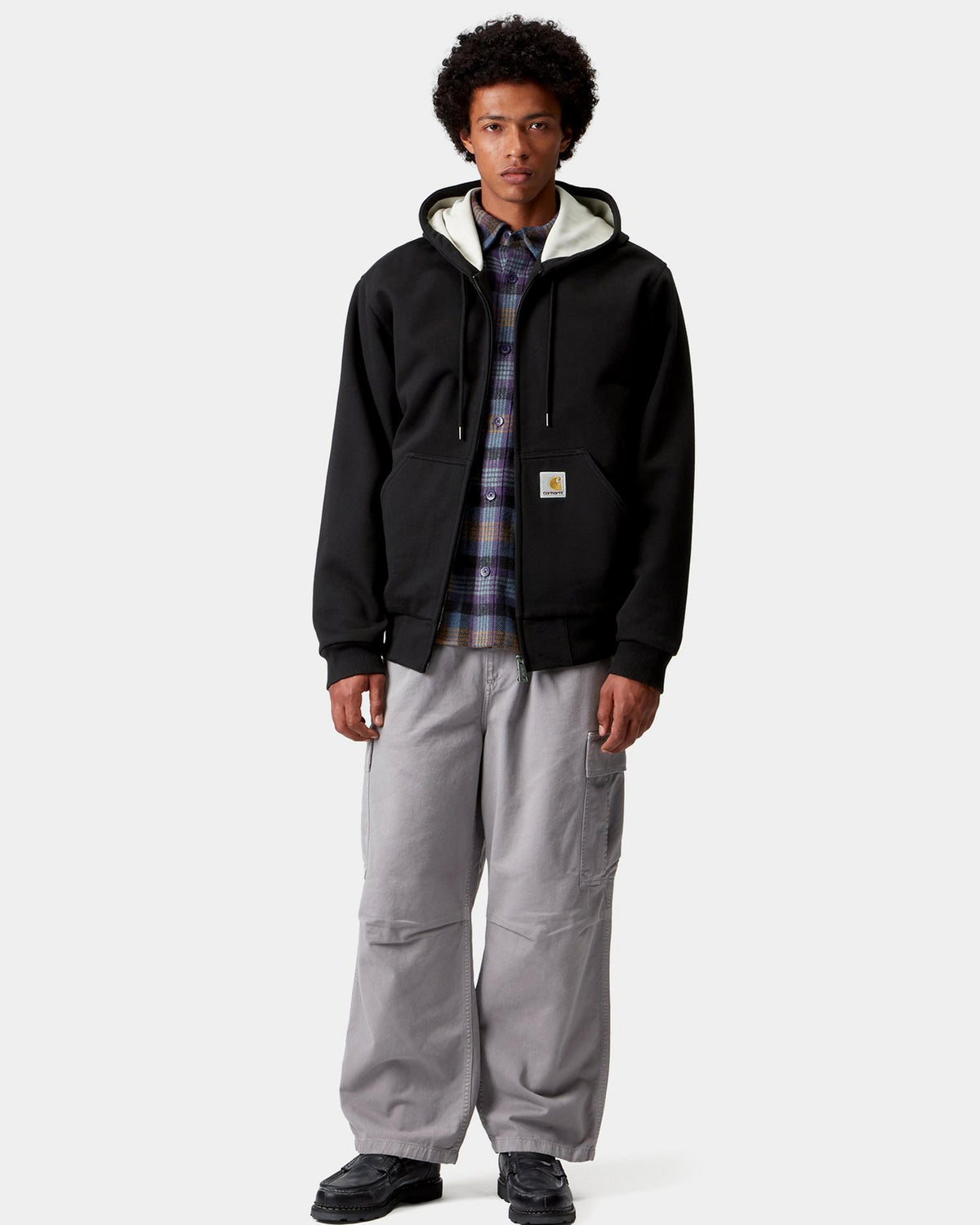 Carhartt WIP Active Sweat Jacket - Black Stone Washed | Carhartt WIP Jackets & Coats | JEANSTORE