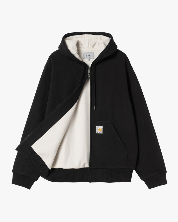 Carhartt WIP Active Sweat Jacket - Black Stone Washed | Carhartt WIP Jackets & Coats | JEANSTORE