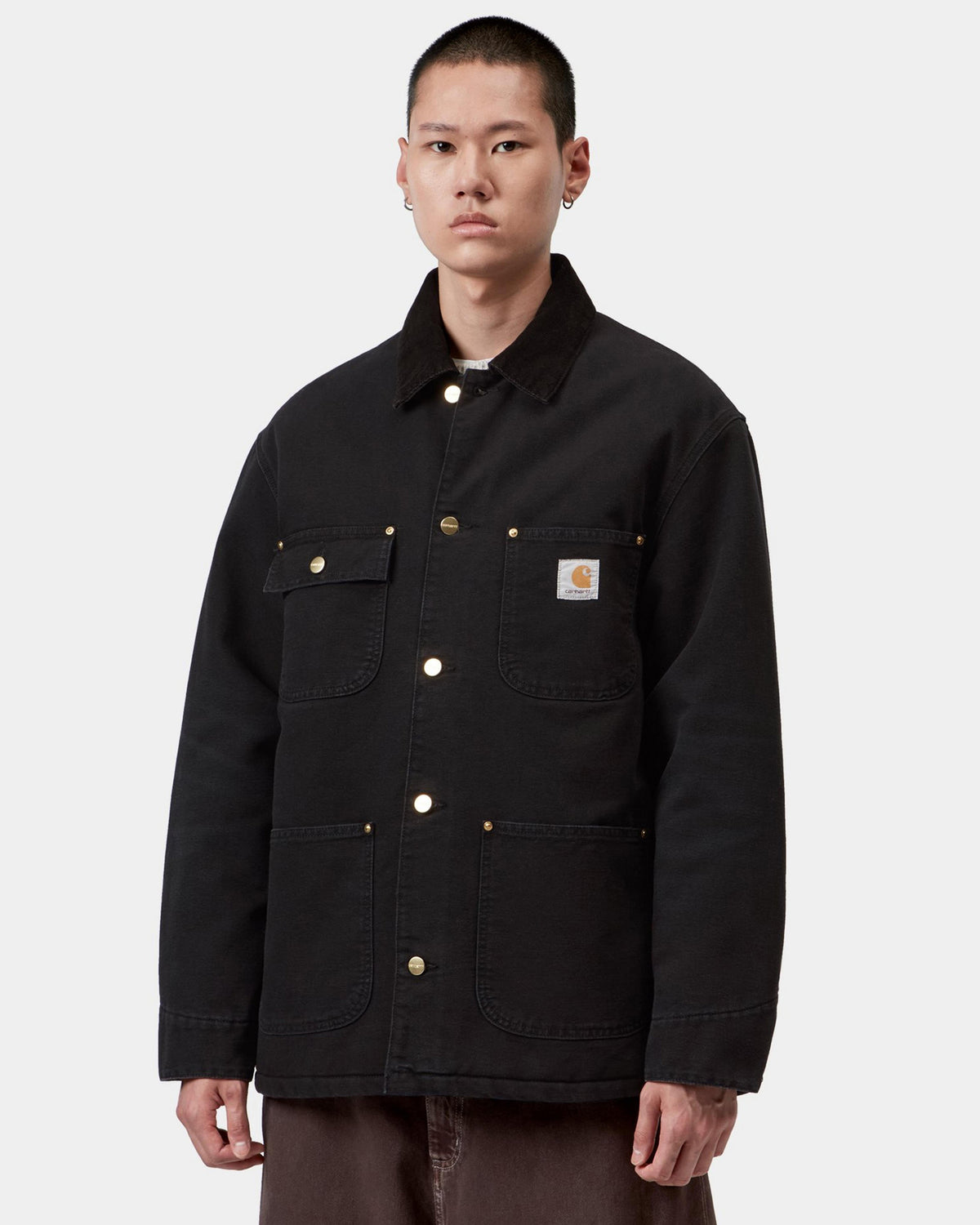 Carhartt WIP OG Chore Coat - Black / Black Stone Canvas