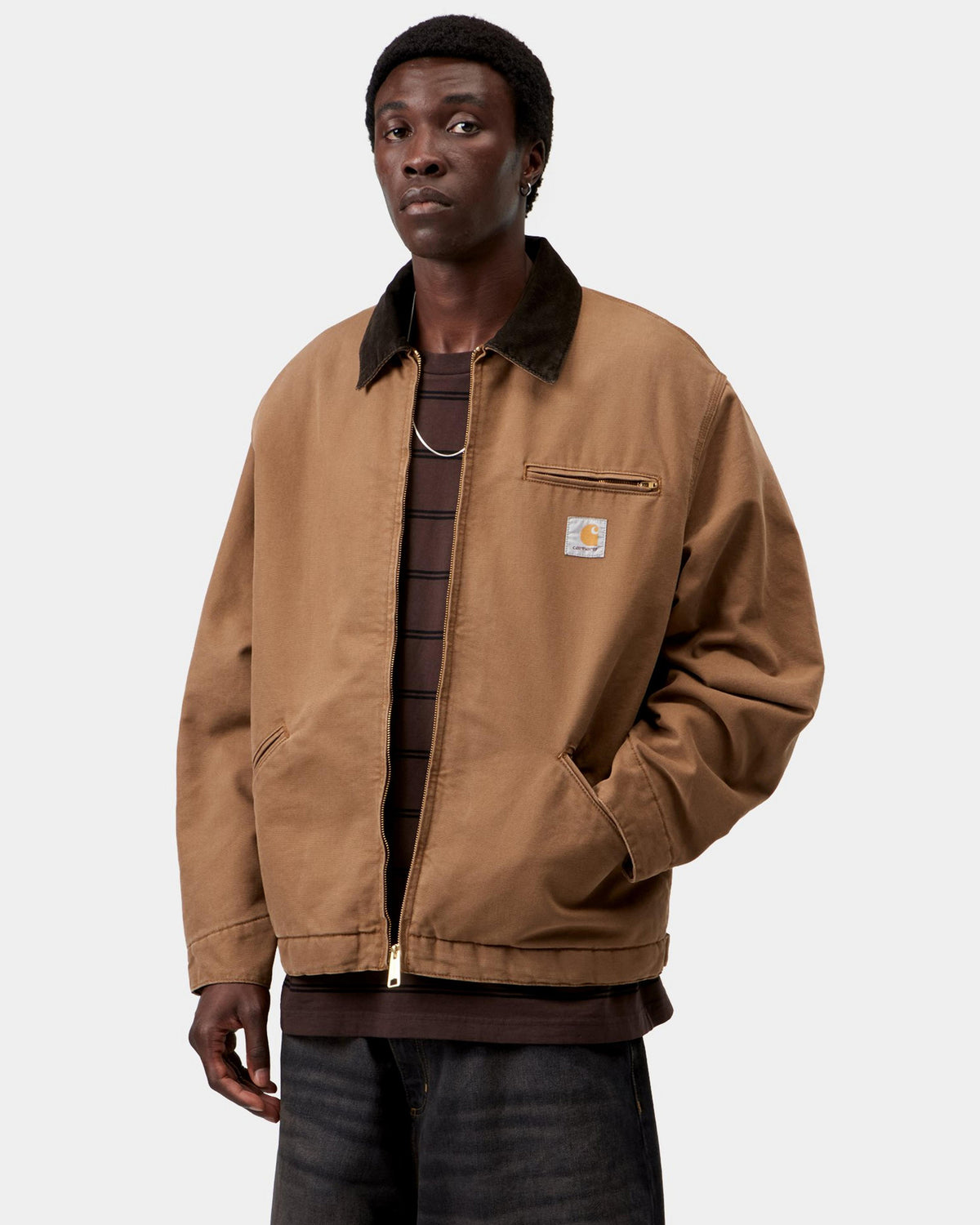 Carhartt WIP OG Detroit Jacket - WIP Hamilton Brown / Tobacco Stone Canvas