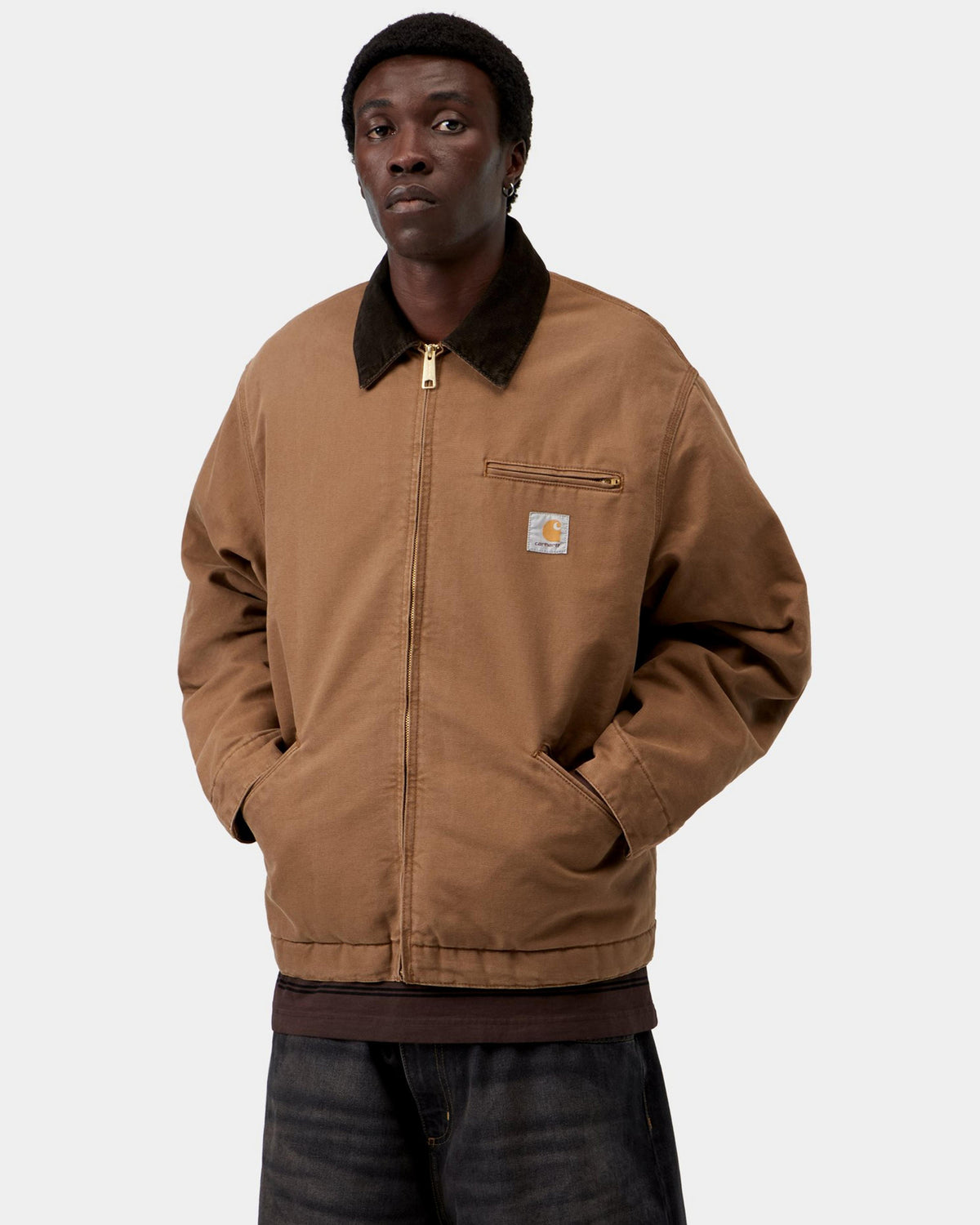 Carhartt WIP OG Detroit Jacket - WIP Hamilton Brown / Tobacco Stone Canvas