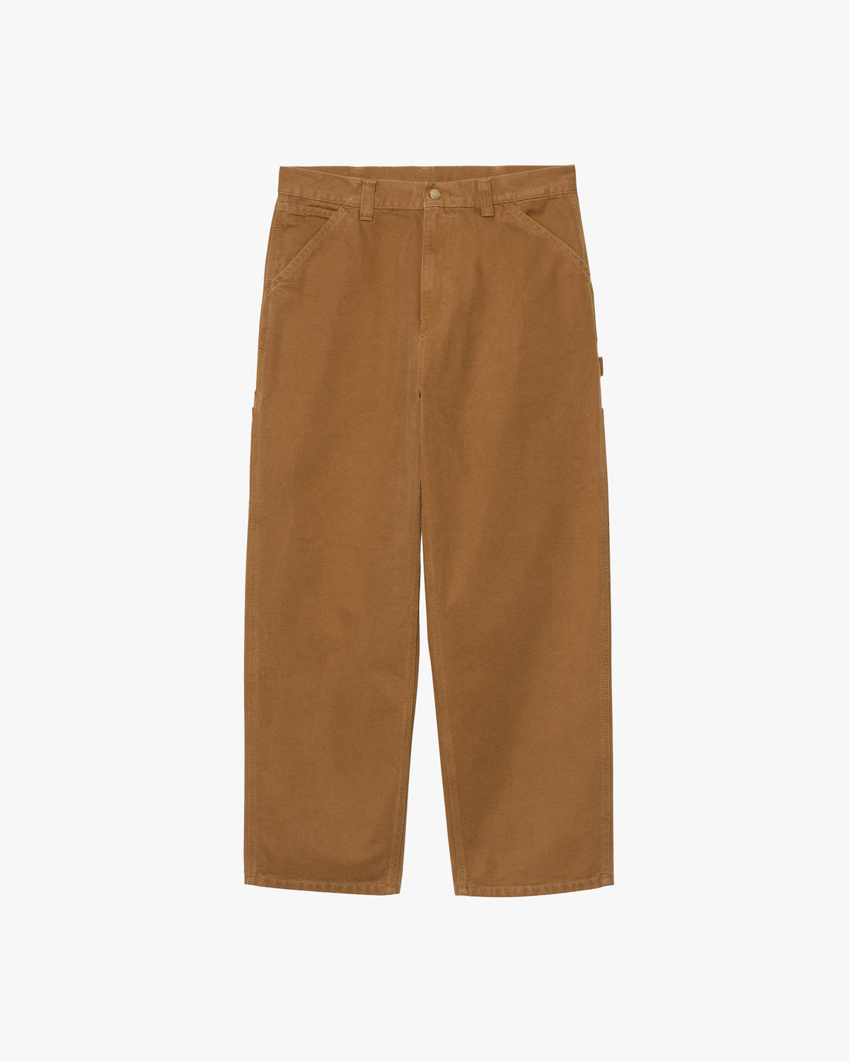 Carhartt WIP OG Single Knee Pant Loose Fit Canvas Trousers - Hamilton Brown Stone Washed