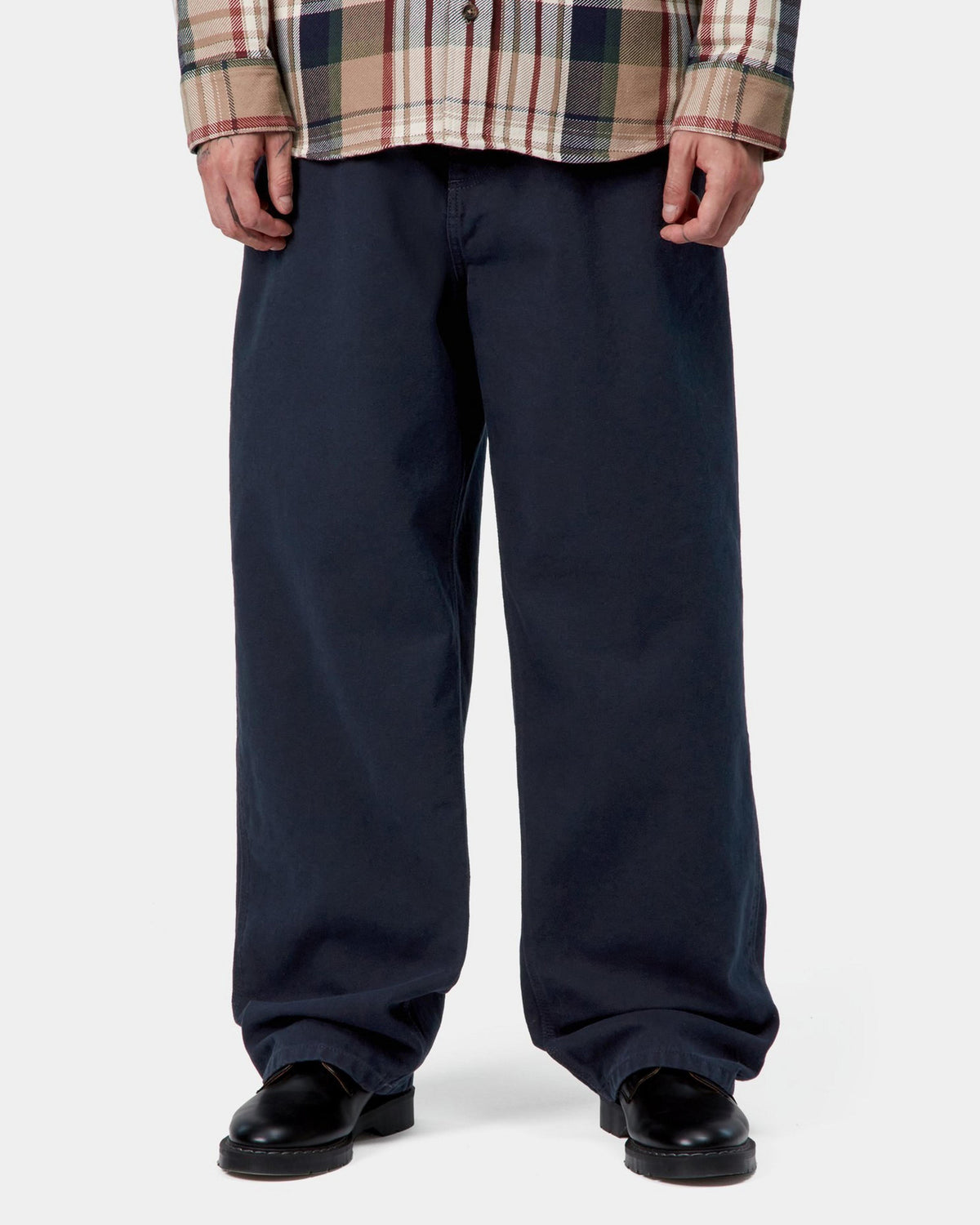 Carhartt WIP OG Single Knee Pant Loose Fit Canvas Trousers - Deep Night Stone Washed | Carhartt WIP Chinos & Non-Denim Pants | JEANSTORE