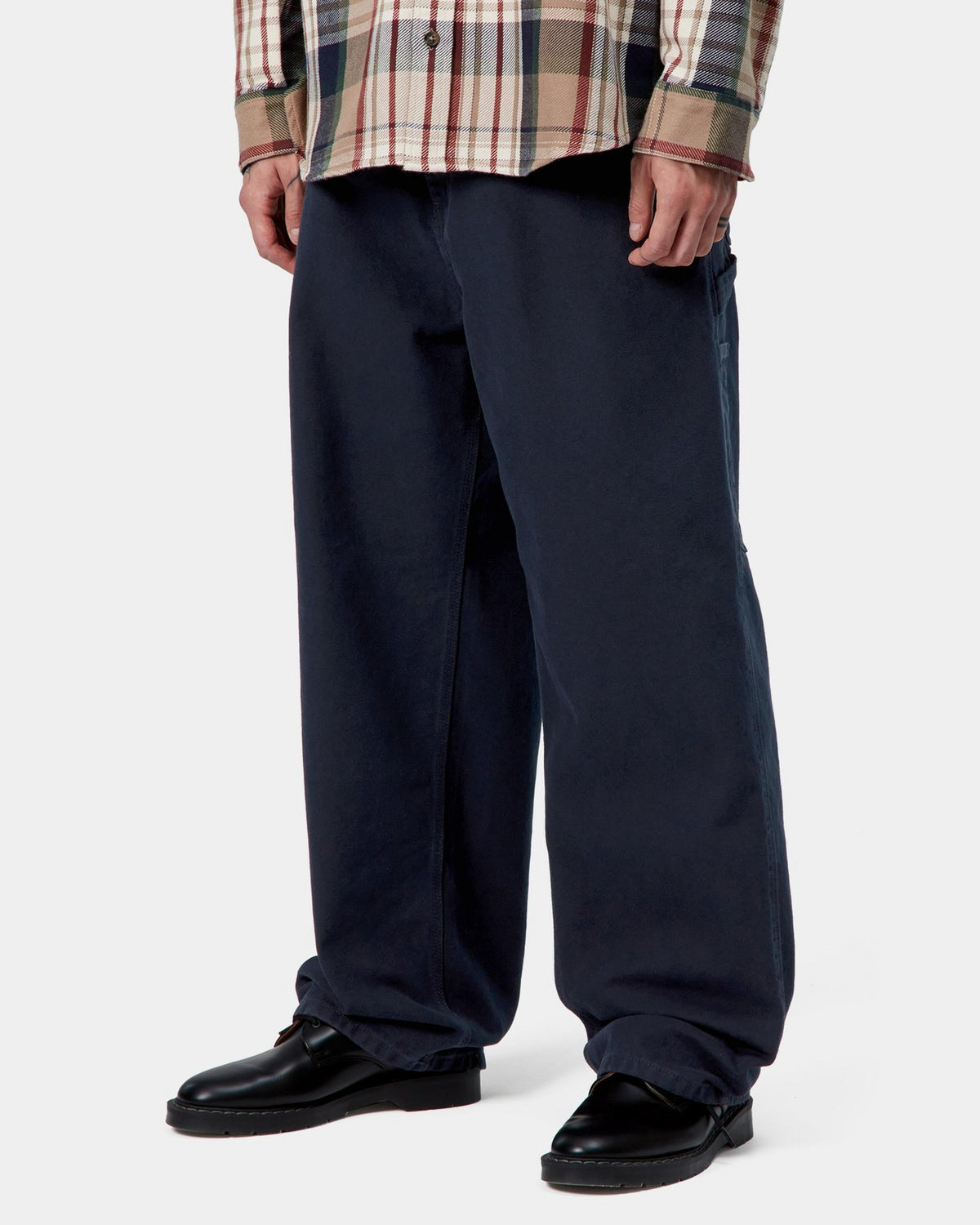 Carhartt WIP OG Single Knee Pant Loose Fit Canvas Trousers - Deep Night Stone Washed | Carhartt WIP Chinos & Non-Denim Pants | JEANSTORE