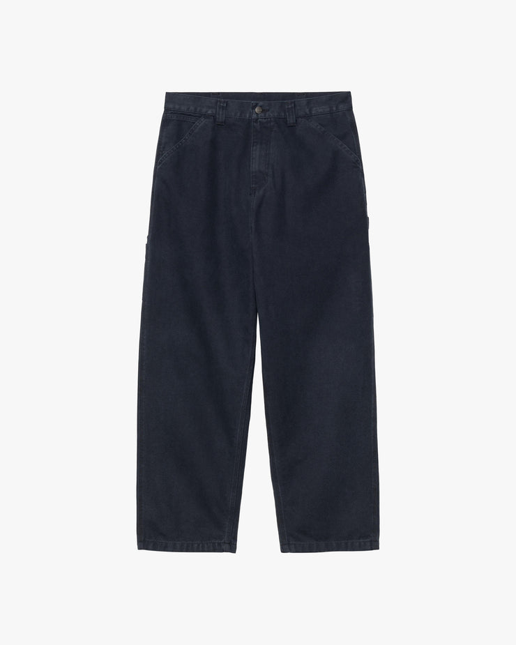 Carhartt WIP OG Single Knee Pant Loose Fit Canvas Trousers - Deep Night Stone Washed | Carhartt WIP Chinos & Non-Denim Pants | JEANSTORE
