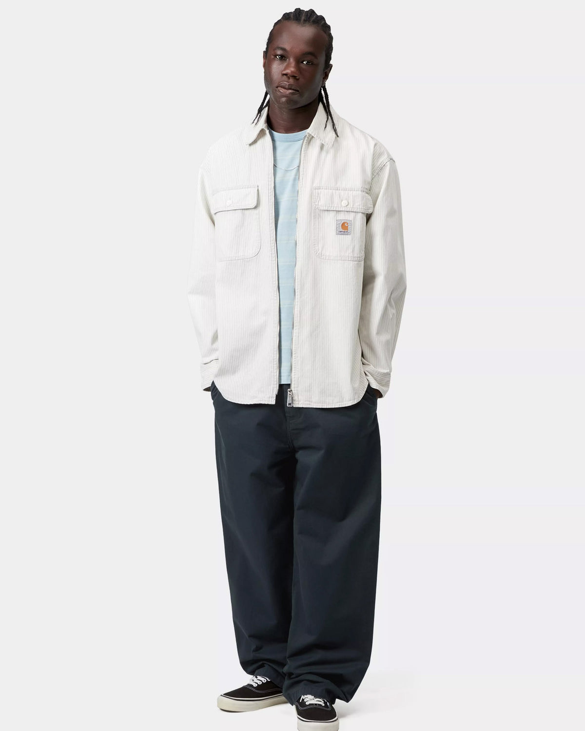 Carhartt WIP Brady Pant Relaxed Straight Fit Trousers - Carbon Stone Washed | Carhartt WIP Chinos & Trousers | JEANSTORE