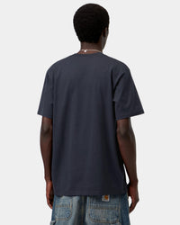 Carhartt WIP S/S Script Tee - Dark Navy / Dark Scarab