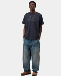 Carhartt WIP S/S Script Tee - Dark Navy / Dark Scarab