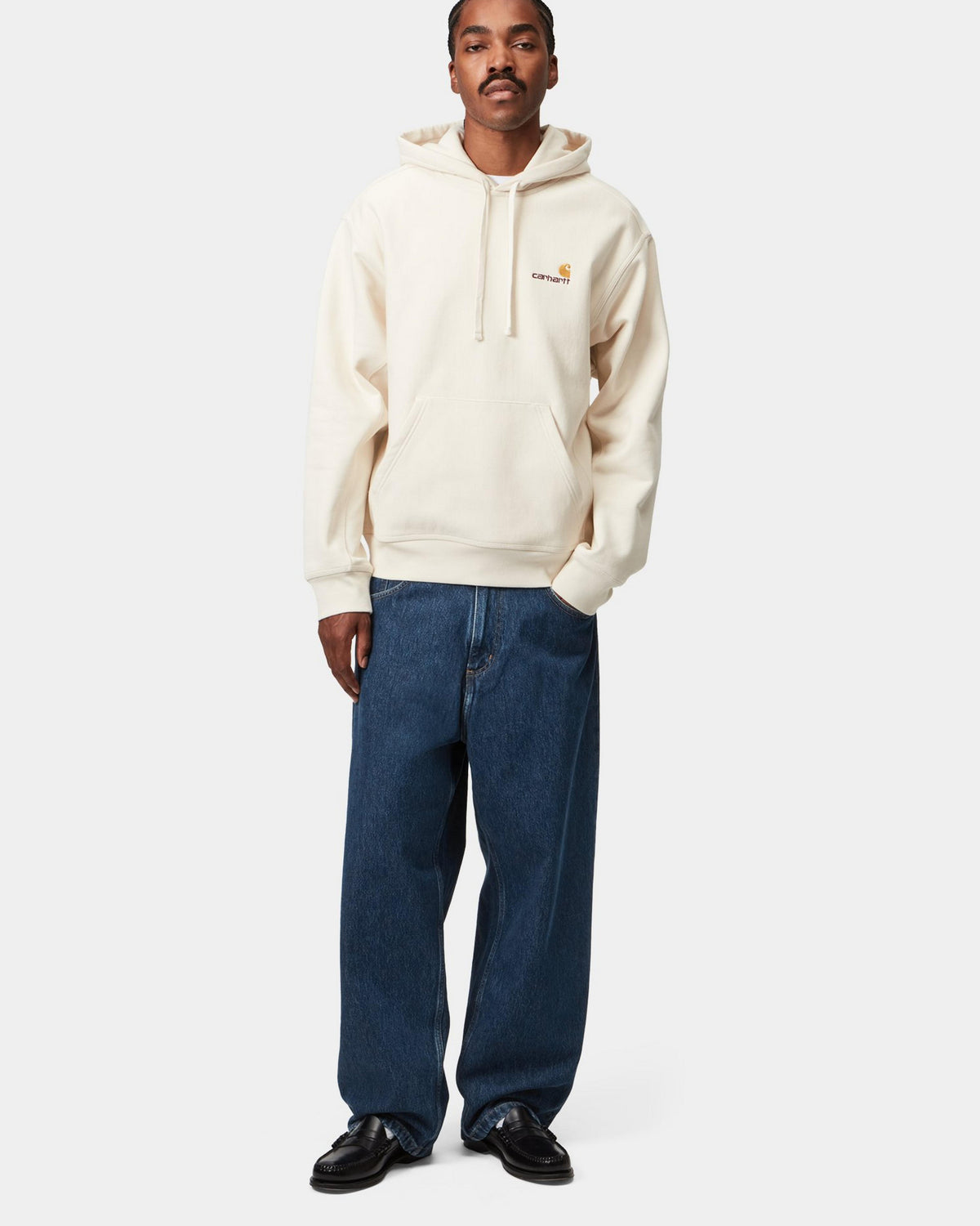 Carhartt WIP Brandon Pant Loose Straight Mens Jeans - Blue Stone Washed | Carhartt WIP Jeans | JEANSTORE