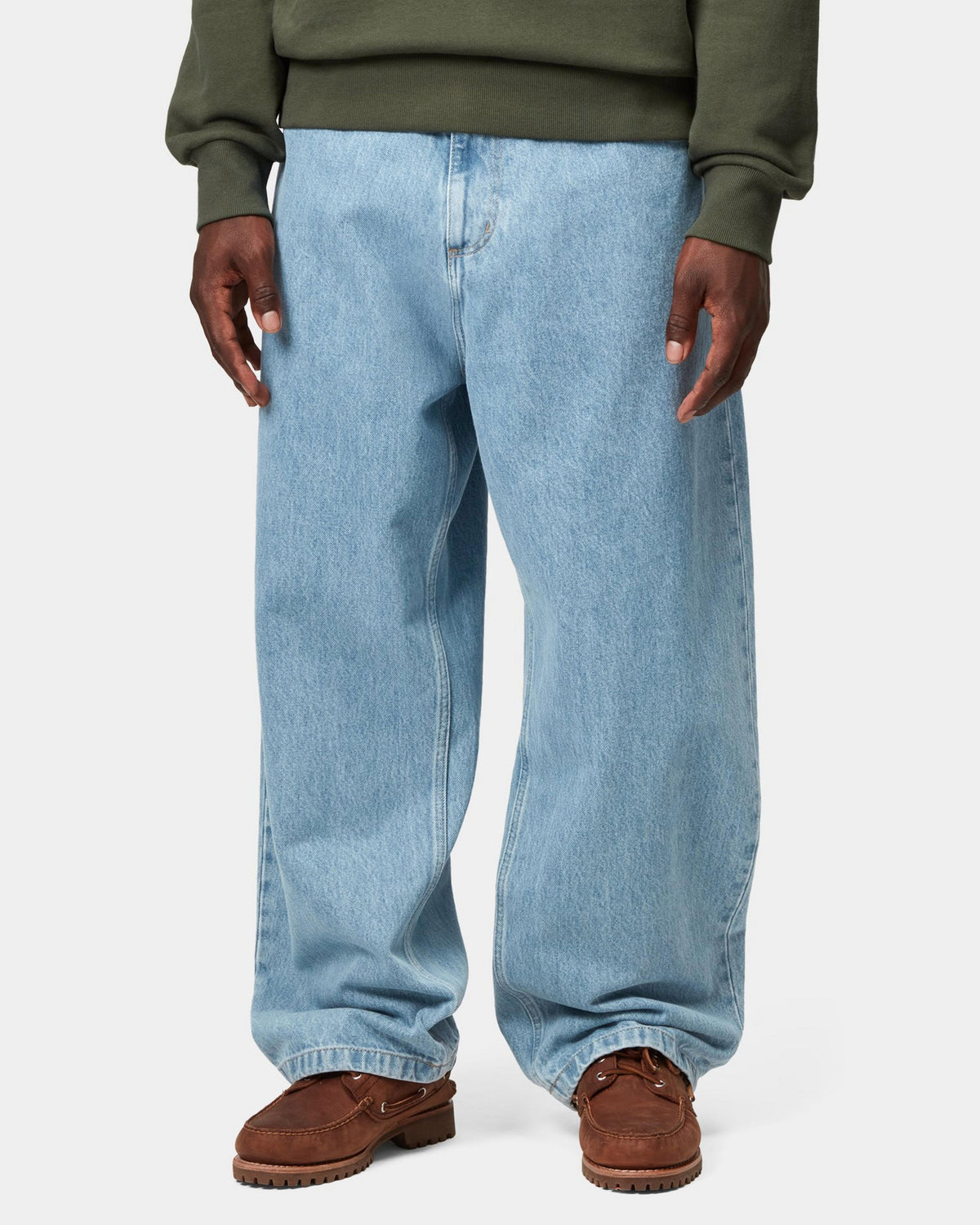 Carhartt WIP Brandon Pant Loose Straight Mens Jeans - Blue Stone Bleached