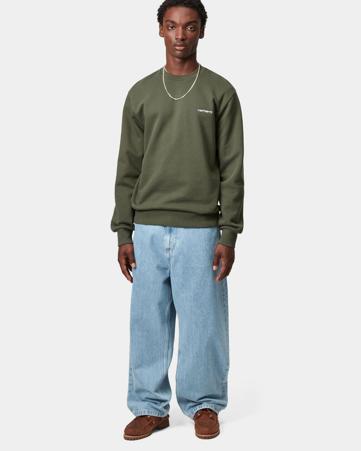 Carhartt WIP Brandon Pant Loose Straight Mens Jeans - Blue Stone Bleached