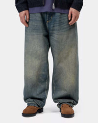 Carhartt WIP Brandon Pant Loose Straight Mens Jeans - Blue Worn Used Wash