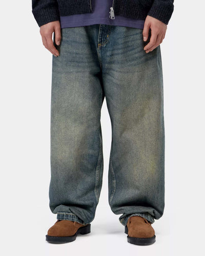 Carhartt WIP Brandon Pant Loose Straight Mens Jeans - Blue Worn Used Wash