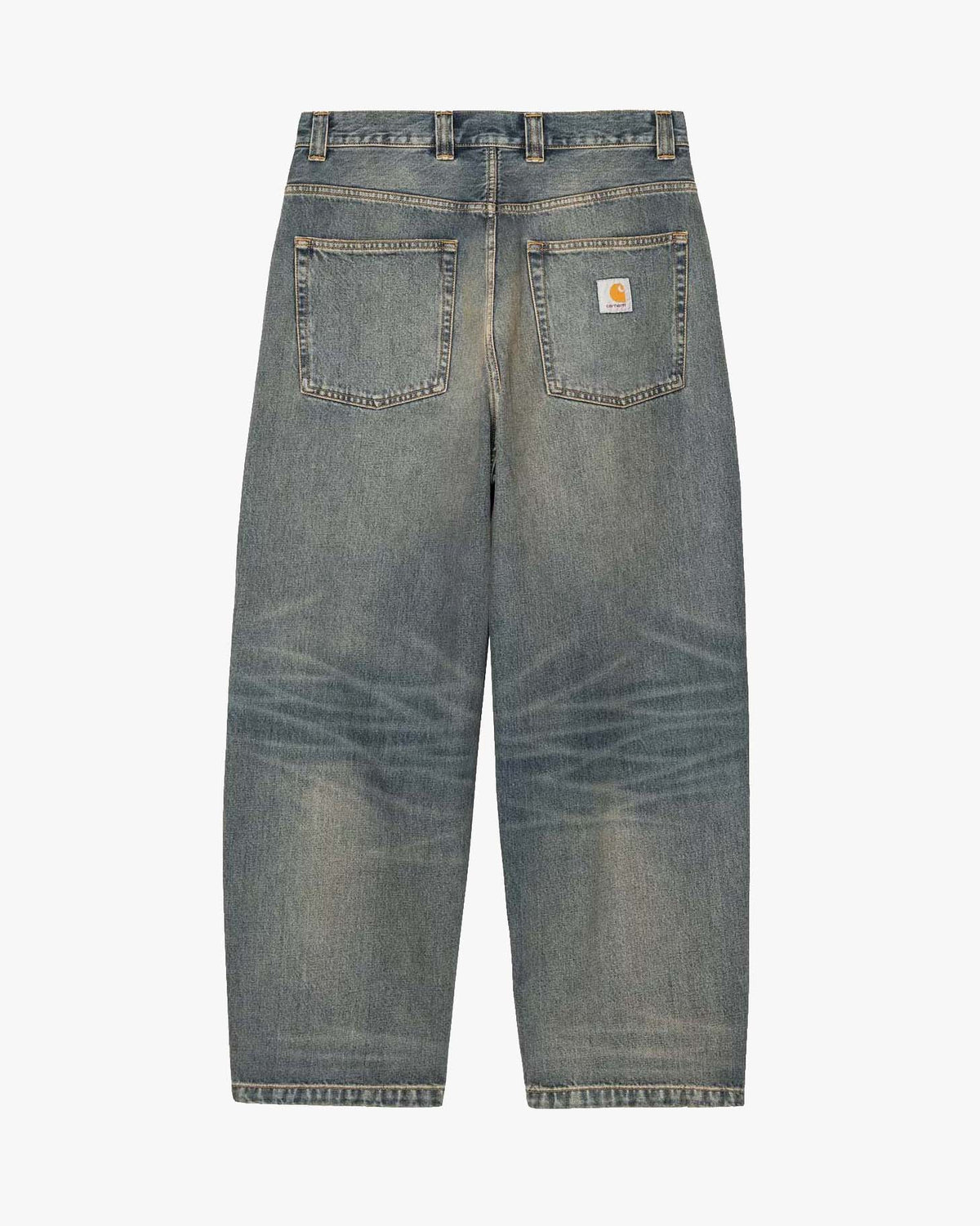 Carhartt WIP Brandon Pant Loose Straight Mens Jeans - Blue Worn Used Wash
