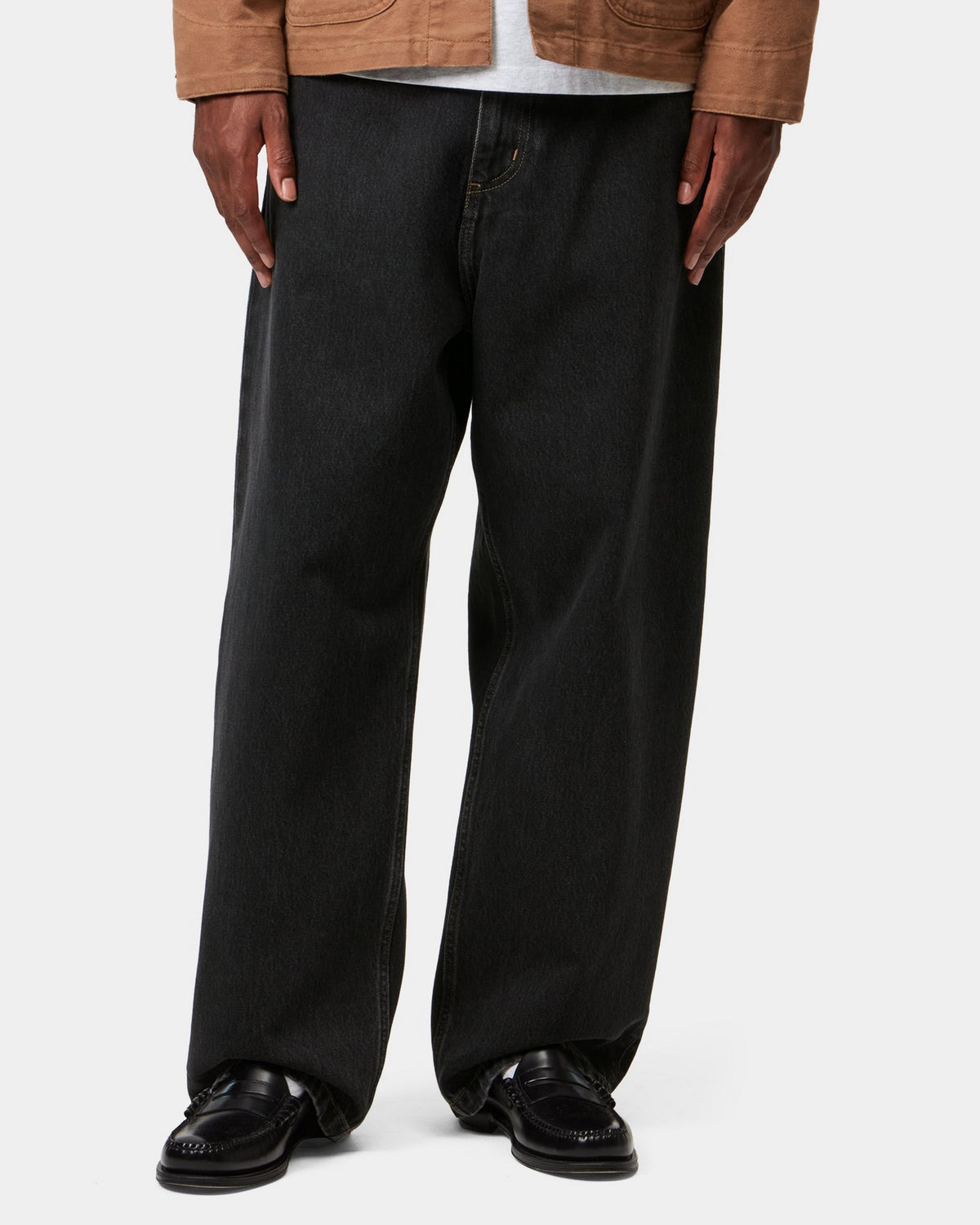 Carhartt WIP Brandon Pant Loose Straight Mens Jeans - Black Stone Washed