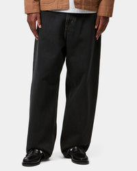 Carhartt WIP Brandon Pant Loose Straight Mens Jeans - Black Stone Washed