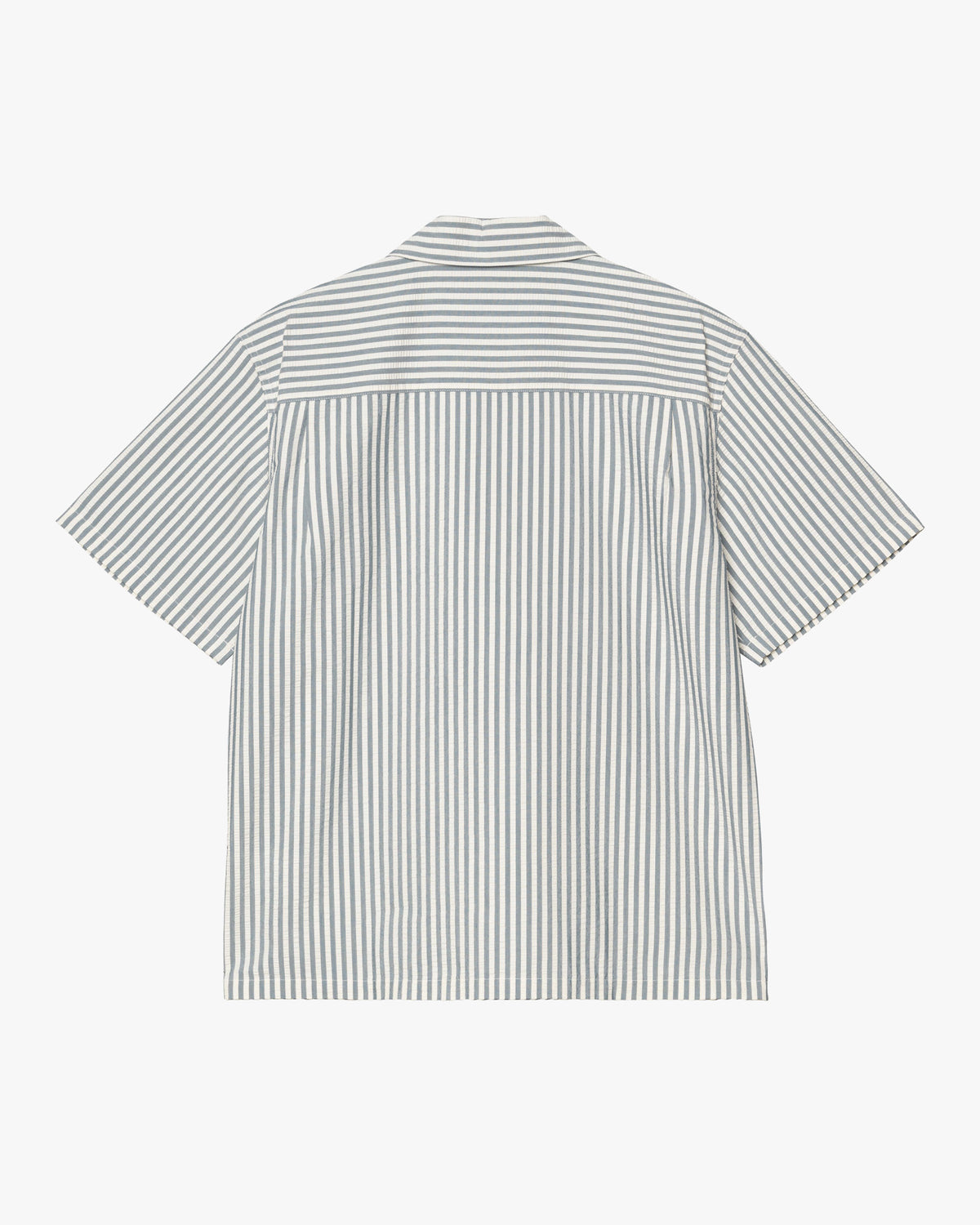 Carhartt WIP S/S Leavel Shirt - Leavel Stripe Blue River / Wax