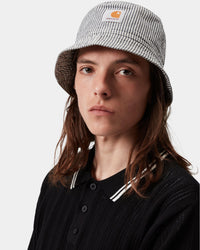 Carhartt WIP Mercer Bucket Hat - Mercer Stripe Graphite / Wax Stone Washed