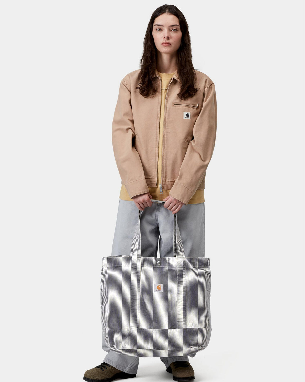 Carhartt WIP Mercer Tote Bag - Mercer Stripe Graphite / Wax