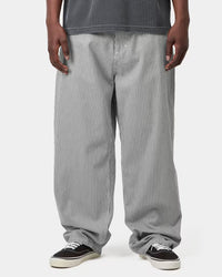 Carhartt WIP Mercer Single Knee Pant Loose Fit Trousers - Mercer Stripe Graphite / Wax Stone Washed