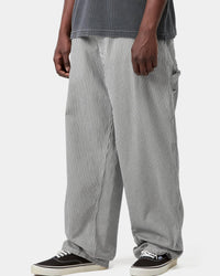 Carhartt WIP Mercer Single Knee Pant Loose Fit Trousers - Mercer Stripe Graphite / Wax Stone Washed