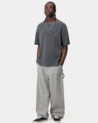 Carhartt WIP Mercer Single Knee Pant Loose Fit Trousers - Mercer Stripe Graphite / Wax Stone Washed