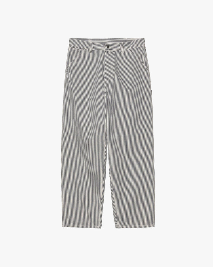 Carhartt WIP Mercer Single Knee Pant Loose Fit Trousers - Mercer Stripe Graphite / Wax Stone Washed