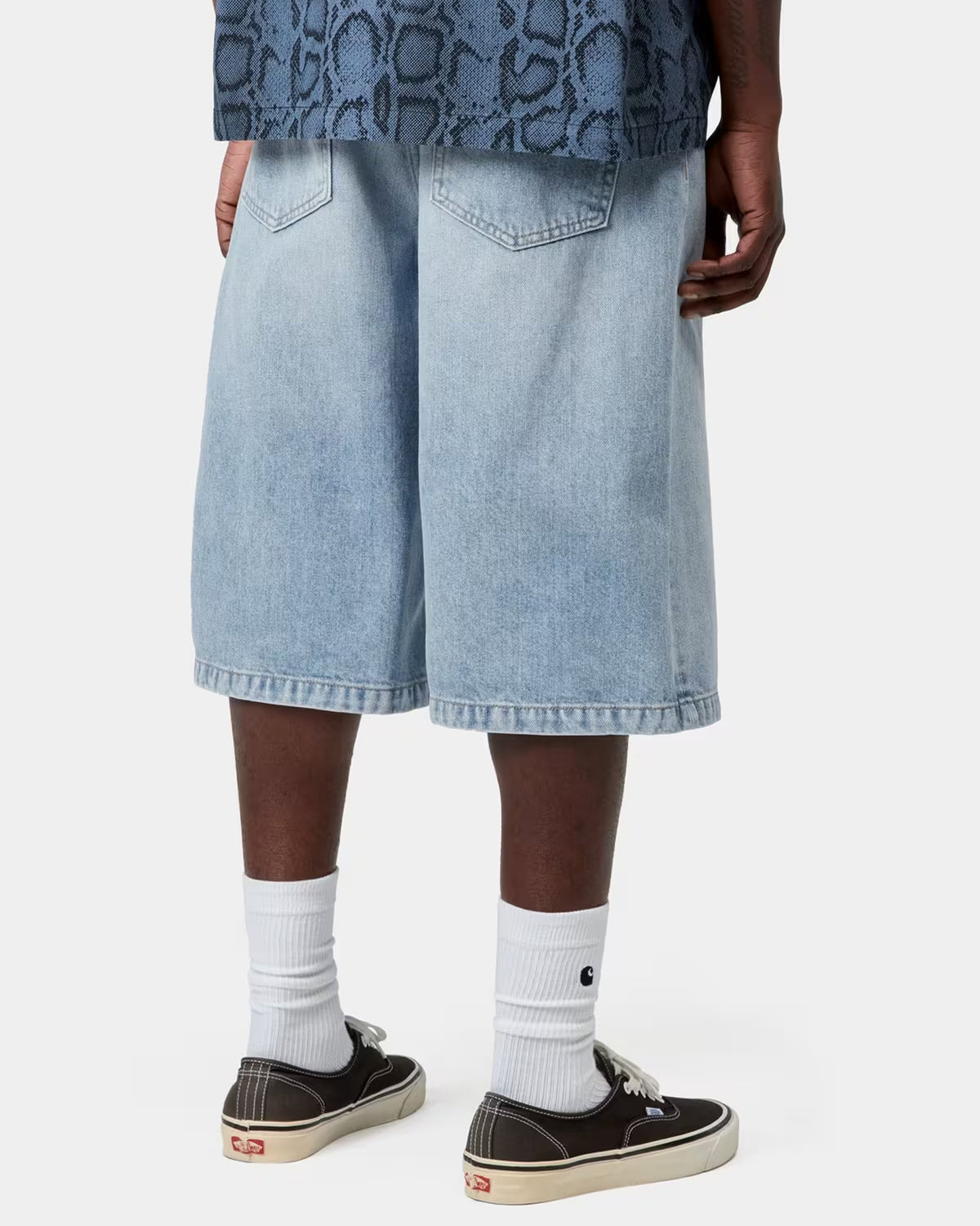 Carhartt WIP Langdon Shorts - Blue Heavy Worn Bleached