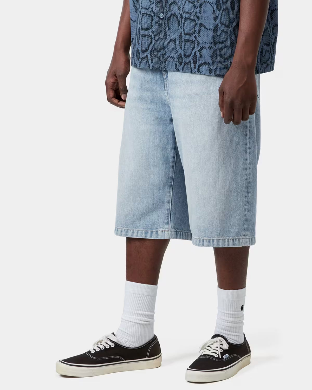Carhartt WIP Langdon Shorts - Blue Heavy Worn Bleached