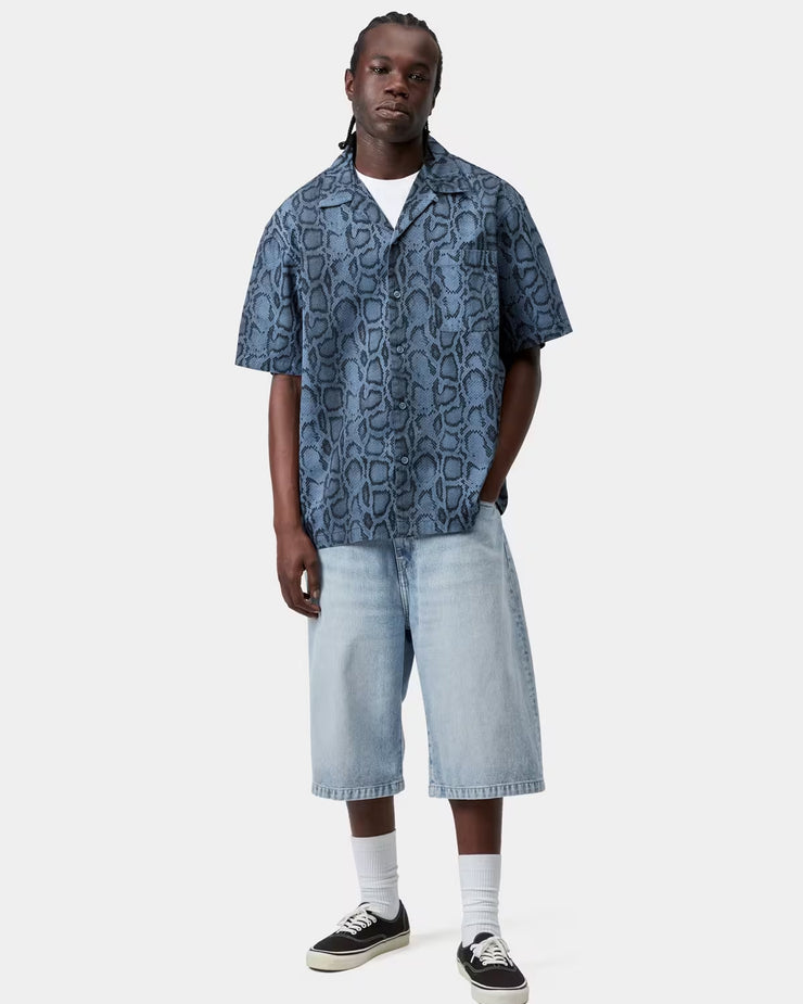 Carhartt WIP Langdon Shorts - Blue Heavy Worn Bleached
