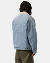 Carhartt WIP OG Detroit Jacket - Blue / Dusty Hamilton Brown Burst Washed | Carhartt WIP Jackets & Coats | JEANSTORE