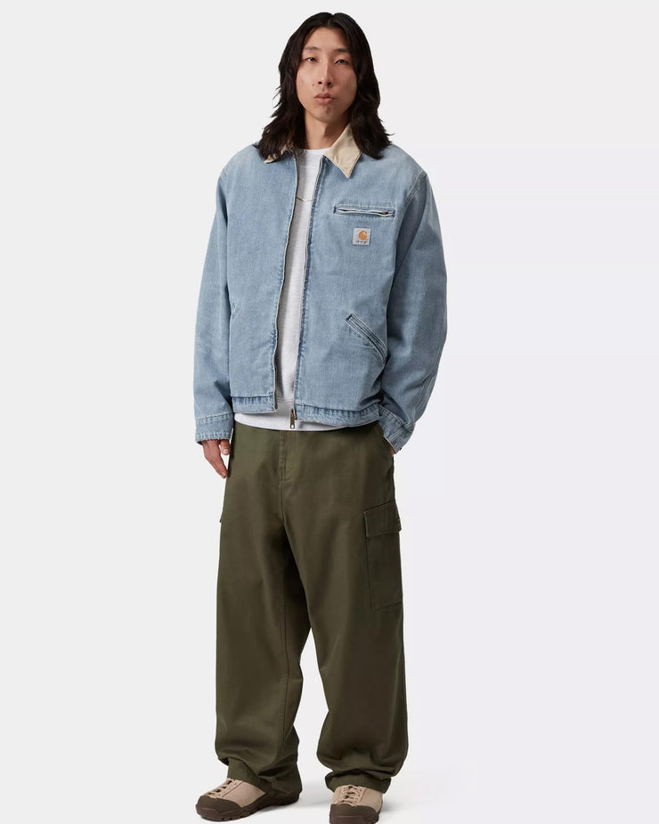 Carhartt WIP OG Detroit Jacket - Blue / Dusty Hamilton Brown Burst Washed