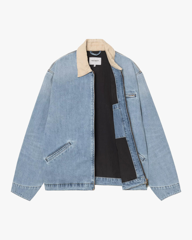 Carhartt WIP OG Detroit Jacket - Blue / Dusty Hamilton Brown Burst Washed