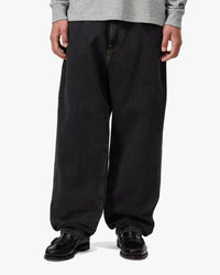 Carhartt WIP Aaron Pant Regular Tapered Mens Jeans - Black Stone Washed | Carhartt WIP Jeans | Jeanstore