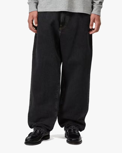 Carhartt WIP Aaron Pant Regular Tapered Mens Jeans - Black Stone Washed | Carhartt WIP Jeans | Jeanstore