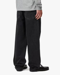Carhartt WIP Aaron Pant Regular Tapered Mens Jeans - Black Stone Washed | Carhartt WIP Jeans | Jeanstore