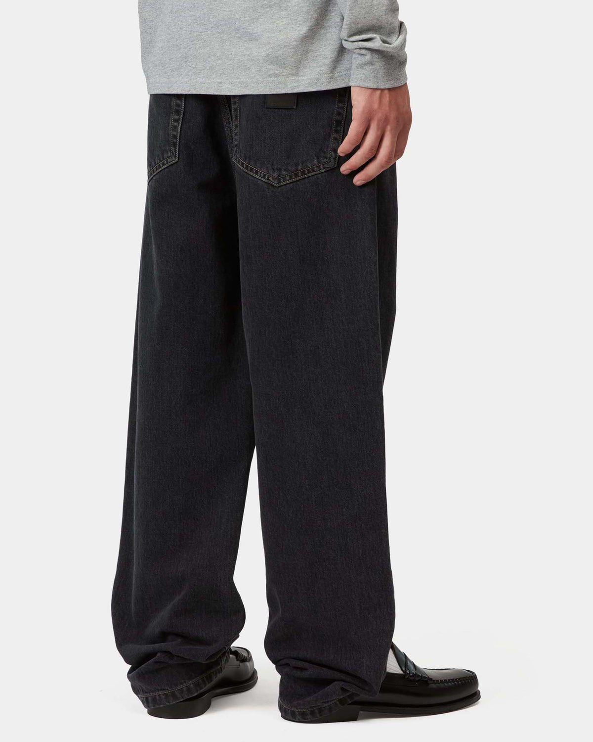 Carhartt WIP Aaron Pant Regular Tapered Mens Jeans - Black Stone Washed | Carhartt WIP Jeans | Jeanstore