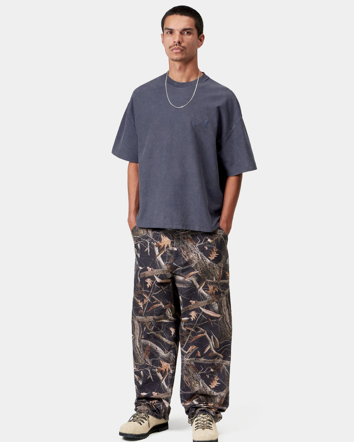 Carhartt WIP S/S Lambert Tee - Dark Navy Moon Wash