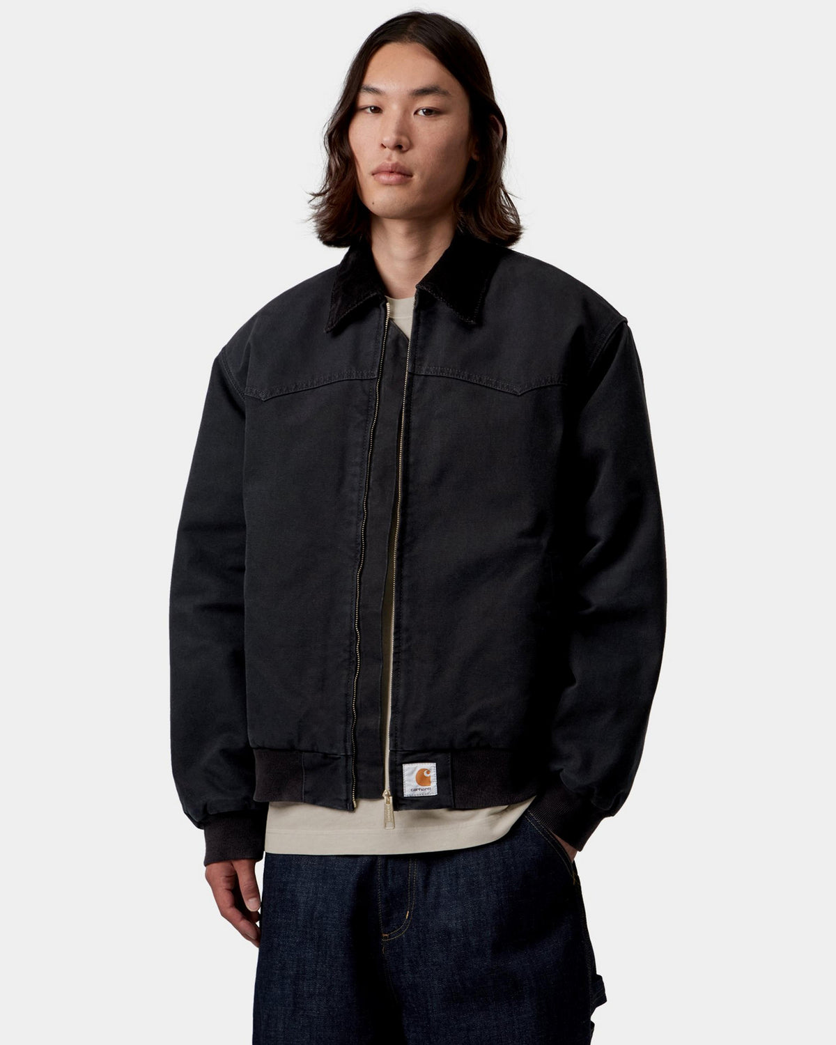 Carhartt WIP OG Santa Fe Jacket - Black / Black Stone Canvas