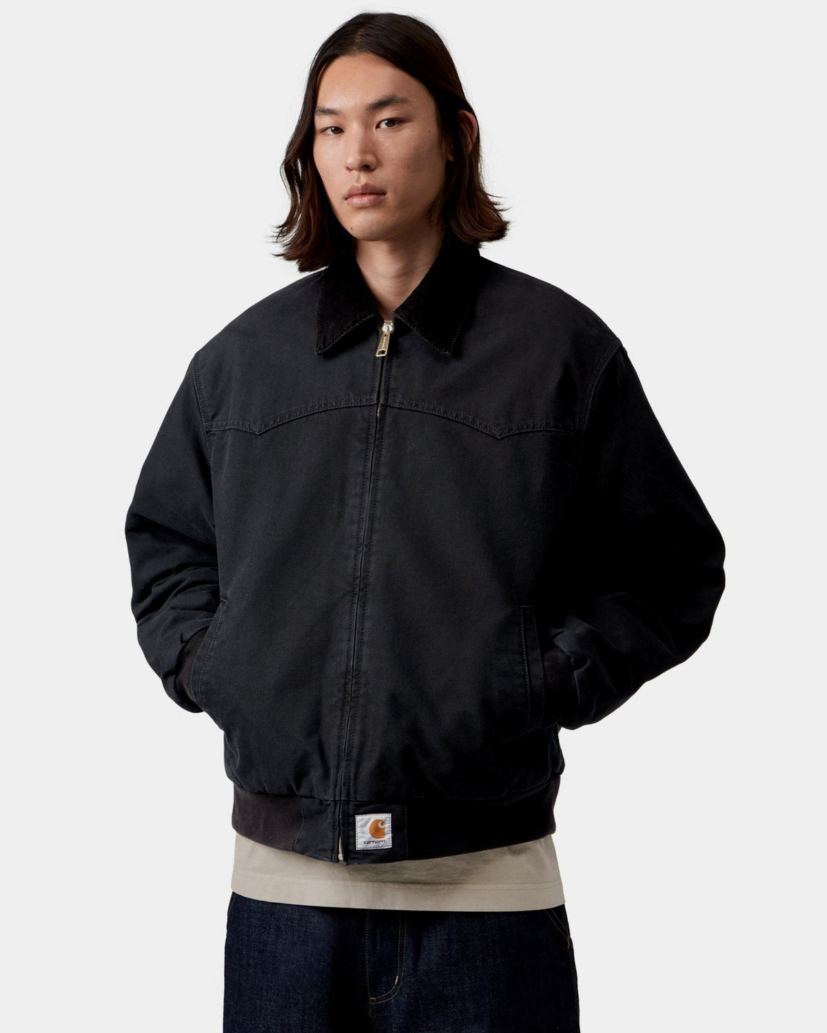 Carhartt WIP OG Santa Fe Jacket - Black / Black Stone Canvas