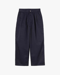 Carhartt WIP Brockman Pant Wide Fit Trousers - Dark Navy Rinsed