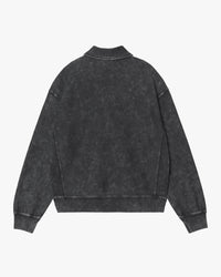Carhartt WIP Lambert Polo Sweat - Black Moon Wash
