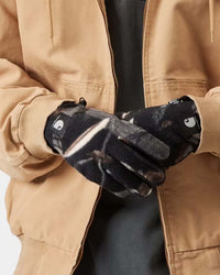Carhartt WIP Blevin Gloves - Camo Feather Tree / Black