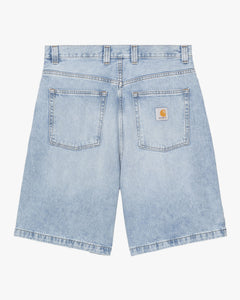 Carhartt WIP Brandon Denim Shorts - Blue Heavy Worn Bleached