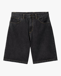 Carhartt WIP Brandon Denim Shorts - Black Stone Washed | Carhartt WIP Shorts | JEANSTORE