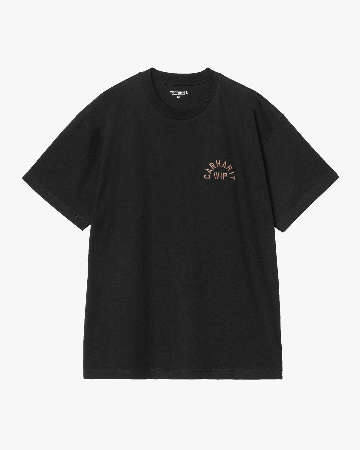 Carhartt WIP S/S Arch Script Tee - Black / WIP Hamilton Brown