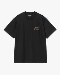 Carhartt WIP S/S Arch Script Tee - Black / WIP Hamilton Brown