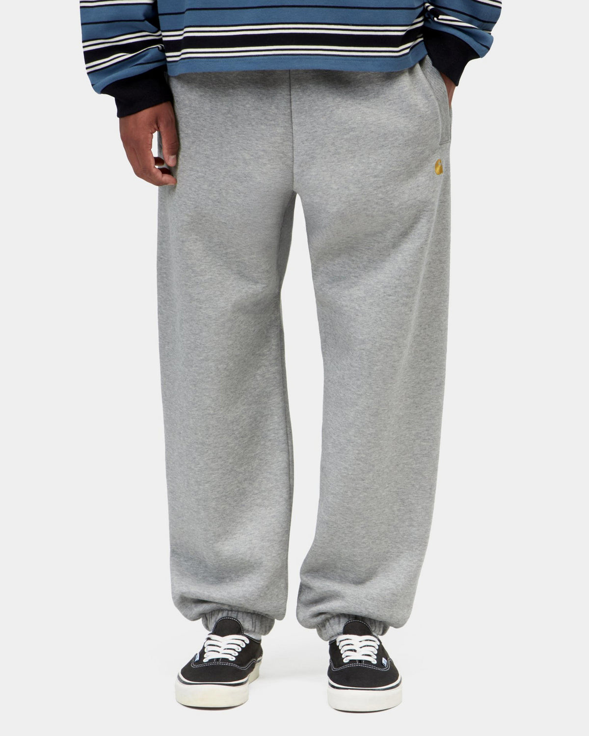 Carhartt WIP Chase Sweat Pant - Grey Heather / Gold